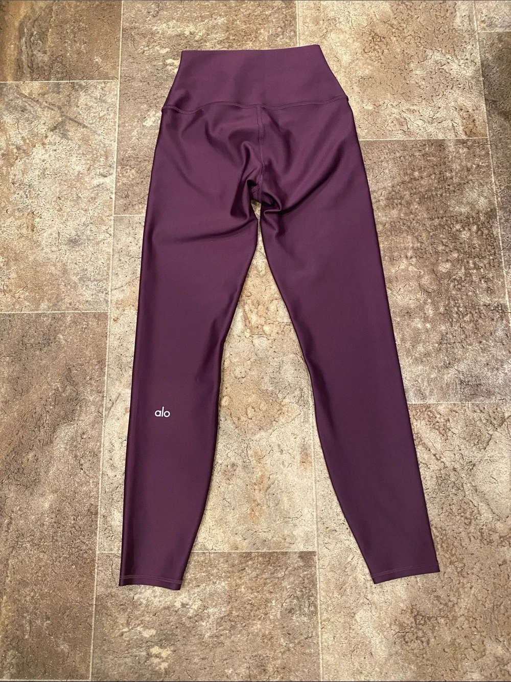 ALO Yoga High-Waist Airlift Plum Leggings, XS